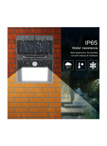 30-Piece LED Solar Powered Wall Lamp White 12x9.6x4.8centimeter