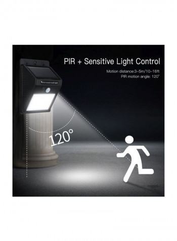 30-Piece LED Solar Powered Wall Lamp White 12x9.6x4.8centimeter