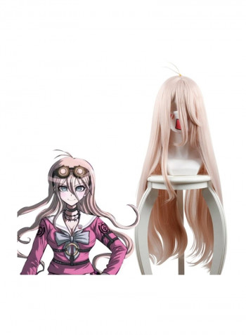 2-Piece Long Light Wave Cosplay Wig With Cap Set Blonde 31.52inch