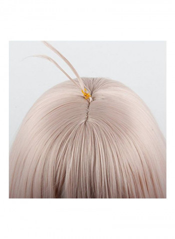 2-Piece Long Light Wave Cosplay Wig With Cap Set Blonde 31.52inch