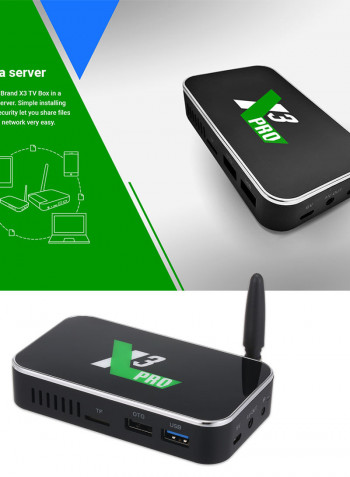 X3 PRO Android 9.0 TV Box V7110EU_P Black