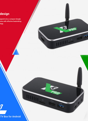 X3 PRO Android 9.0 TV Box V7110EU_P Black