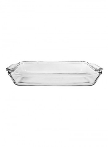 2-Piece Baking Dish Set Clear 10x16x2.75inch