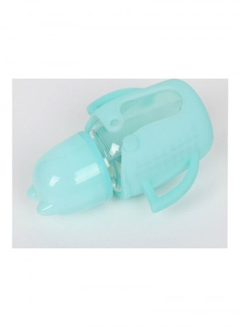 Baby's Anti-fall Glass Bottle with Straw