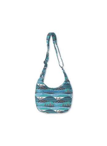 Cotton Crossbody Bag Blue/White/Black