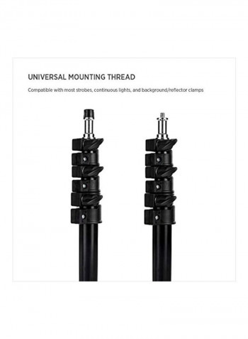 Photography And Video Light Stand Kit Black