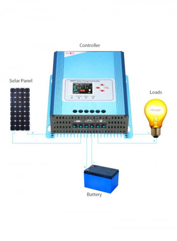 Solar Charge Controller With LCD Display Blue