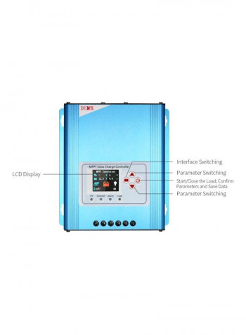 Solar Charge Controller With LCD Display Blue
