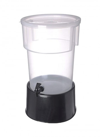 Break-Resistant Beverage Dispenser With Base Clear/Black 5gallon