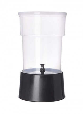 Break-Resistant Beverage Dispenser With Base Clear/Black 5gallon