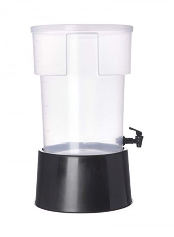 Break-Resistant Beverage Dispenser With Base Clear/Black 5gallon