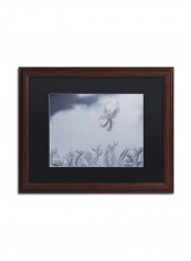 Frost Fairy On A Window Wooden Framed Wall Art Multicolour 16 x 20inch