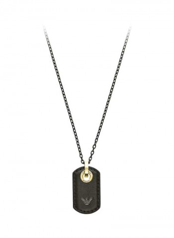 Logo Embossed Pendant Necklace