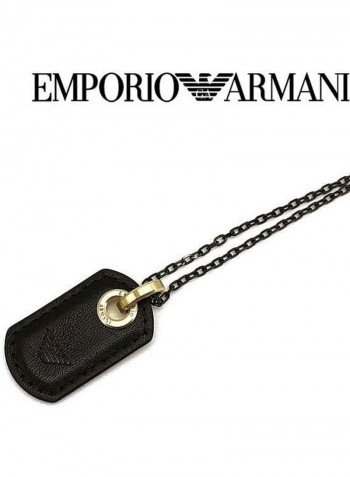 Logo Embossed Pendant Necklace