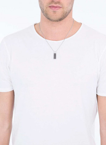 Logo Embossed Pendant Necklace