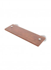 Washington Square Collection Ironwood Wood Shelf Brown/Matte White 16inch