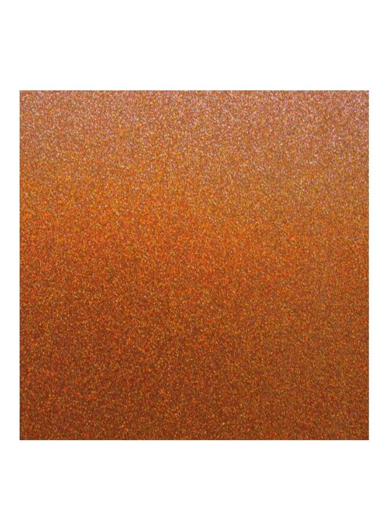 15-Piece Glitter Cardstock Orange
