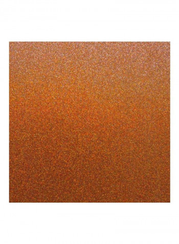 15-Piece Glitter Cardstock Orange