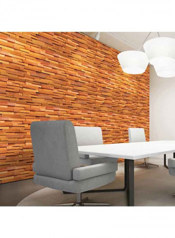 3D Wood Pattern Waterproof Wallpaper Brown 5x0.45meter