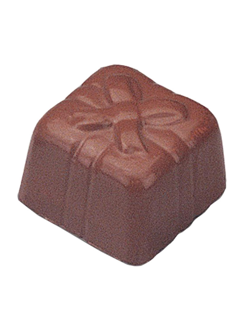 24 Forms Gift Box Design Chocolate Mold Brown 1.2x1inch