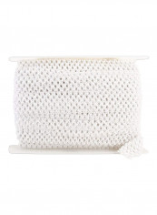 Crochet Headband Stretch Trim White