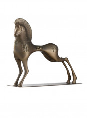 Fiberglass Horse Sculpture Brown 30x8x24centimeter