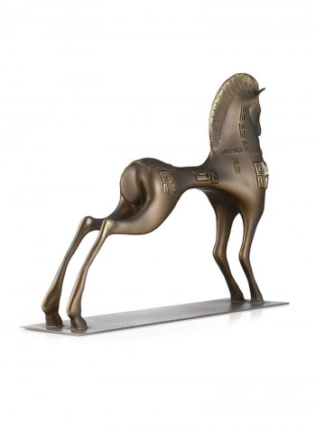 Fiberglass Horse Sculpture Brown 30x8x24centimeter