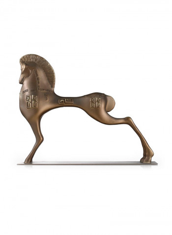 Fiberglass Horse Sculpture Brown 30x8x24centimeter