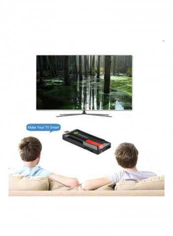 MK809IV Wireless 4K Android TV Box With HDMI Dongle Black/Red