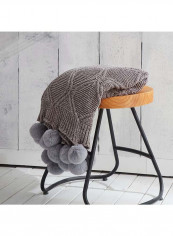 Tree Pattern Cozy Blanket Cotton Grey 130x160centimeter