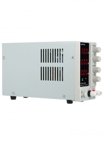3-Digit LED Display High Precision Adjustable Mini Power Supply White