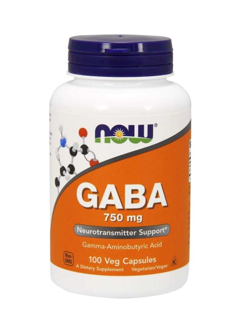 Pack Of 3 Gaba Dietary Supplement 750mg - 100 Veg Capsules
