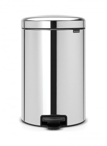 Pedal Bin Newicon With Plastic Inner Bucket Brilliant Steel 20L