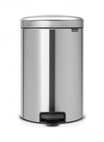 Pedal Bin Newicon With Plastic Inner Bucket Silver/Black 20L