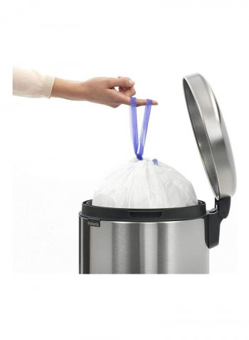 Pedal Bin Newicon With Plastic Inner Bucket Silver/Black 20L