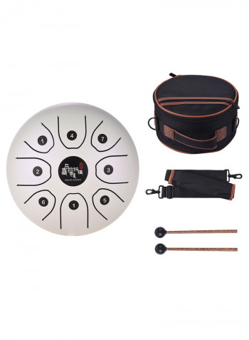 8-Tone Tongue Drum With Mallets & Carry Bag