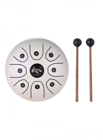 8-Tone Tongue Drum With Mallets & Carry Bag