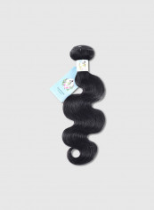 Long Wavy Human Hair Extension Natural Black 24inch