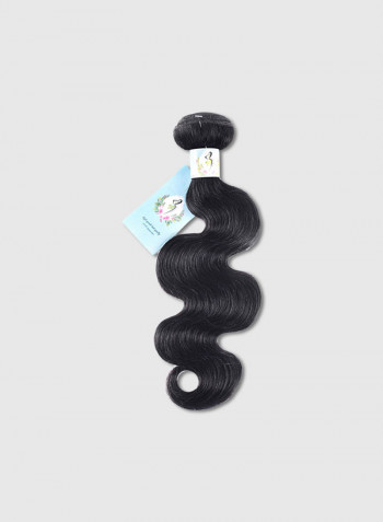 Long Wavy Human Hair Extension Natural Black 24inch