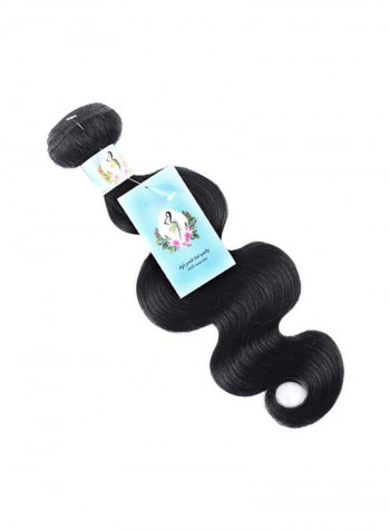 Long Wavy Human Hair Extension Natural Black 24inch
