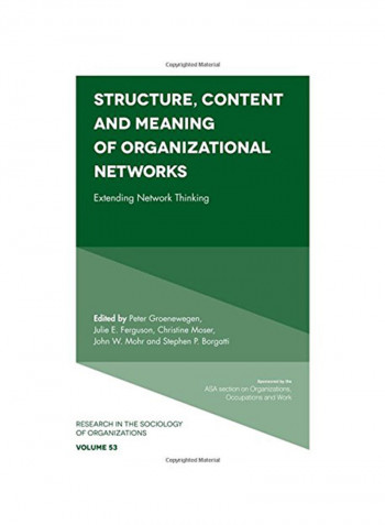 Structure, Content And Meaning Of Organizational Networks: Extending Network Thinking Hardcover