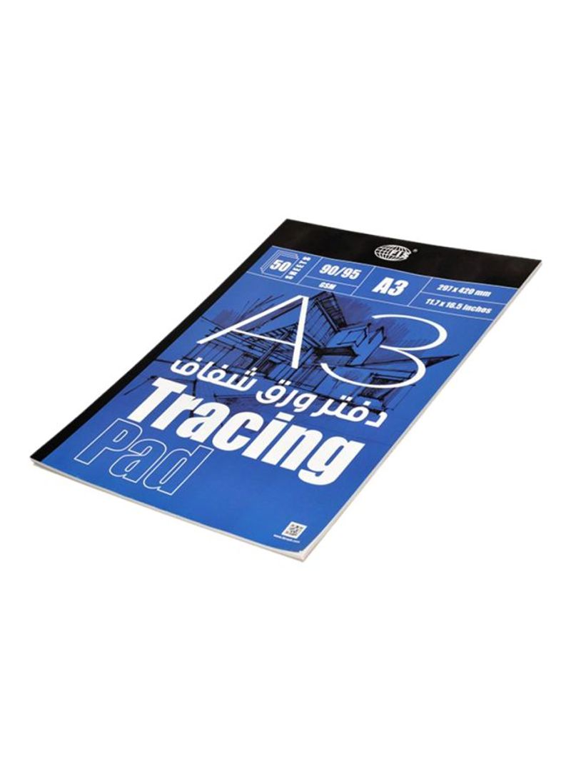 12-Piece A3 Tracing Pad Blue/White