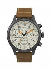 Men's Leather Chronograph Wrist Watch TW2T73100