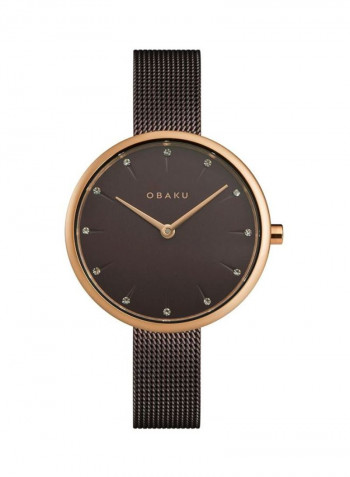 Women's Notat-Walnut Collection Stainless Steel Analog Watch V233LXVNMN
