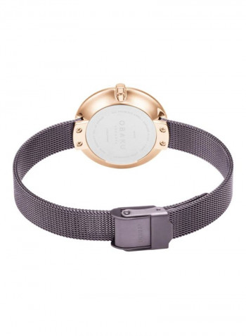 Women's Notat-Walnut Collection Stainless Steel Analog Watch V233LXVNMN