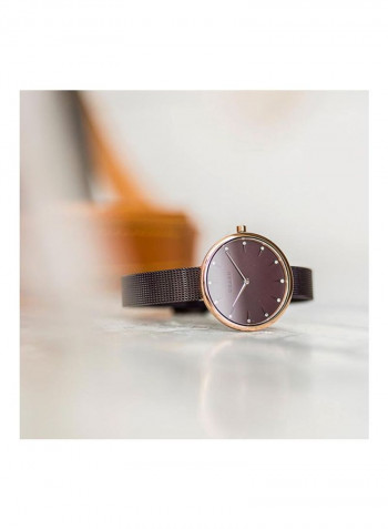 Women's Notat-Walnut Collection Stainless Steel Analog Watch V233LXVNMN