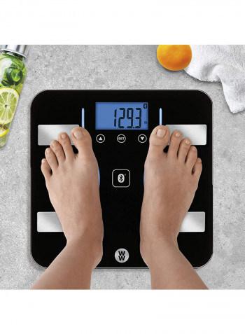 Bluetooth Digital Scale Black/Silver 2.38x14.38x14.5inch