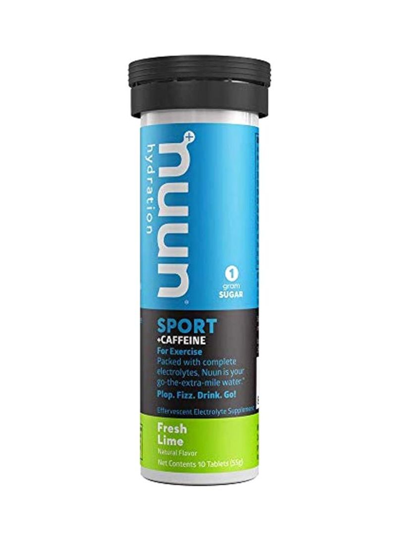 10-Piece Sport+ Caffeine Electrolyte Tablets - Fresh Lime