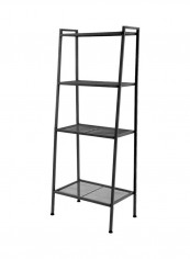 Four-Layer Storage Floor Rack Black