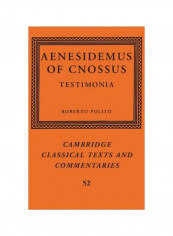 Aenesidemus Of Cnossus: Testimonia Hardcover